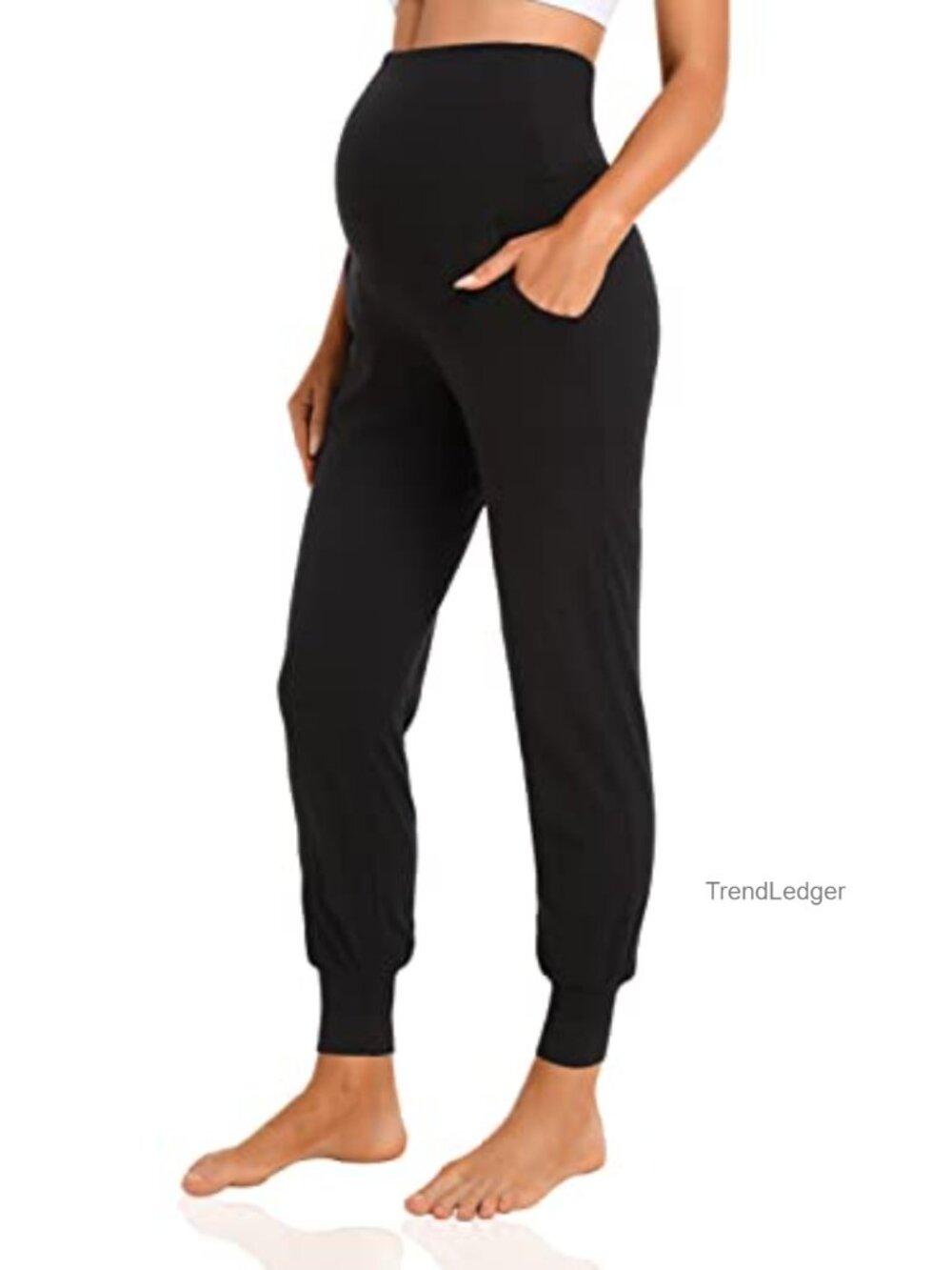 Maternity Joggers Sweatpants High Rise Tapered Pull On Pregnancy Athleisure